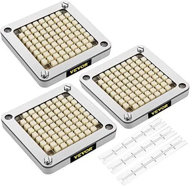 Main image of Commercial Vegetable Chopper w/ 4 Replacement Blades, Stainless Steel French Fry Cutter Potato Dicer & Fruit Slicer for Restaurants & Home Kitchen