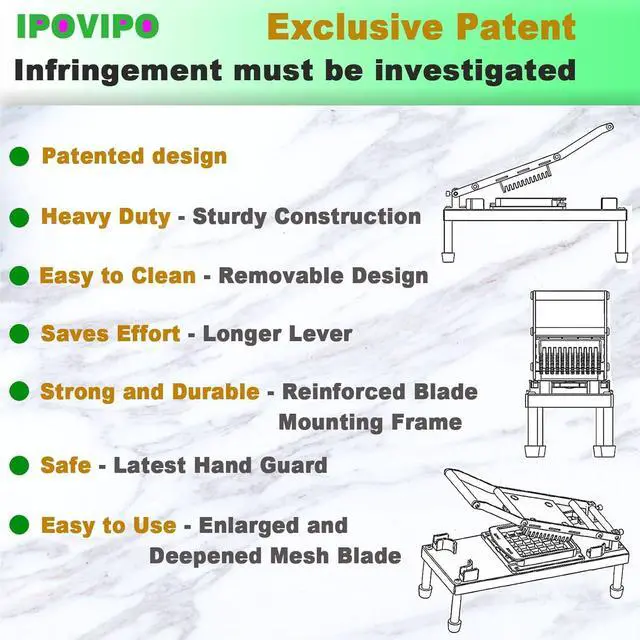 Alt view image 7 of 13 - Stainless steel Vegetable Chopper, Veggie Chopper With 8 Blades, Onion Dicer with Container, Food Cutter & Grater Mandoline Slicer