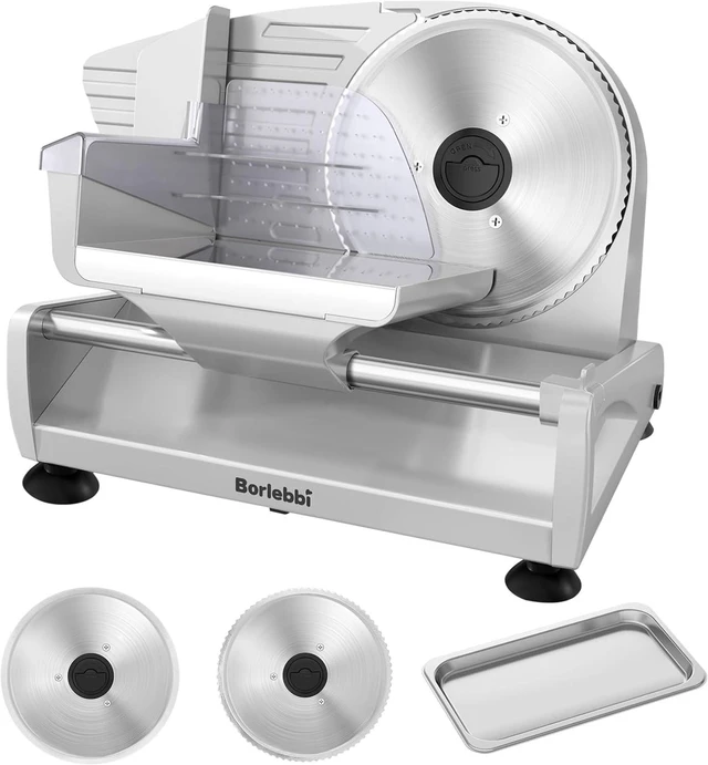 Main image of Meat Slicer Machine for Home, 200W Food Slicer with Two 7.5" Blades
