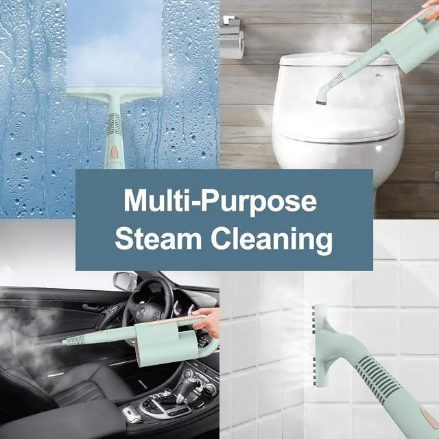 Alt view image 5 of 14 - Steam Mop & Detachable Handheld Cleaner, 250ml 1200W Powerful Floor Steamer, 3 Adjustable Levels for Carpet Laminate Hardwood Grout, Carpet Glider, 7 Multi-purpose Accessories & 2 Pads
