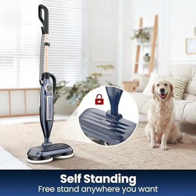 Alt view image 6 of 14 - VM6 Scrubbing Steam Mop with Rotating Mop Pads, 10 in 1 Steam Mop, Lightweight Spin Mop & 3 Steam Modes for Hard Floor Laminate Marble Floors
