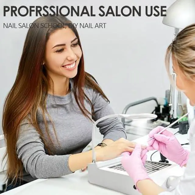 Alt view image 3 of 14 - Dust Collector Vacuum Multifunction Nail Art Machine includes 40W Nail Dust Suction, 30000PRM Nail Drill with Bits and Sanding Bands, 48W/96W UV LED Nail Lamp, 6W Table Light, Hand Cushion