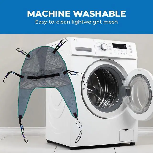 Alt view image 7 of 7 - Full Body Divided Leg Sling - Easy-to-Wash Mesh Fabric for Bathing and Toileting - Comfy Safe Lifting for The Elderly and Non-Weight Bea - Small, 165lb. Maximum Carrying Capacity