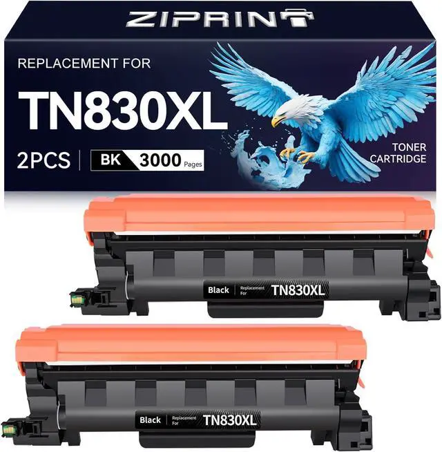 Main image of TN830XL Toner 2 Pack(with chip) Compatible Replacement for Brother tn830 tn830xl tn830/xl/v tn-830xl Toner for HL-L2460DW DCP-L2640DW HL-L2405W MFC-L2820DW MFC-L2900DW HL-L2480DW Printer