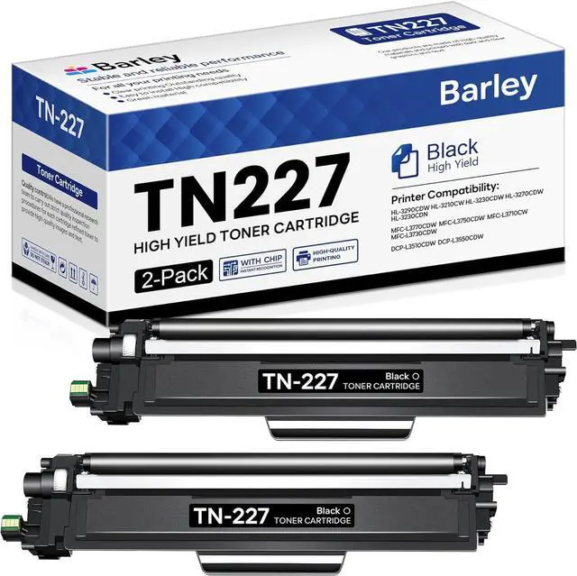 Main image of TN227 TN227BK High Yield Toner Cartridge Compatible TN227 TN-227 Black Toner Cartridge Replacement for Brother TN227 TN-227BK MFC-L3770CDW HL-3290CDW (2 Black).