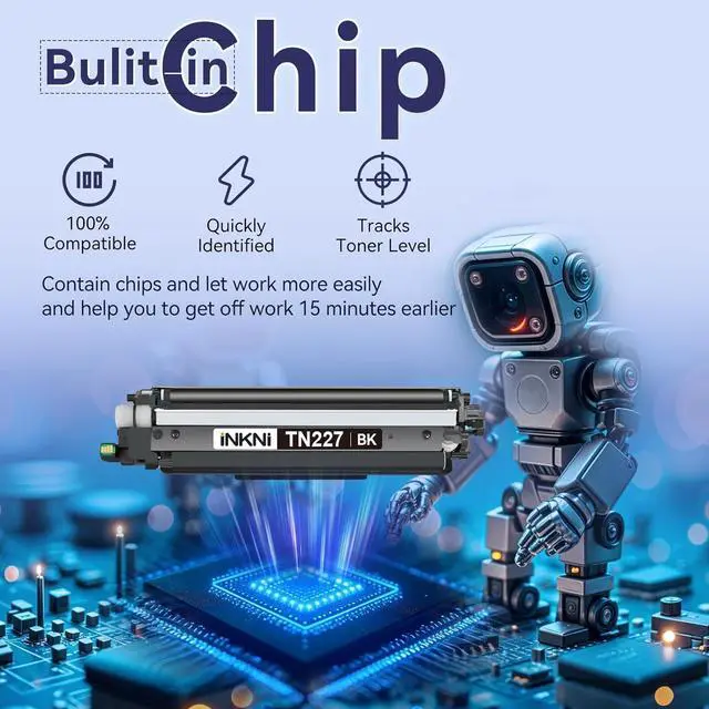 Alt view image 2 of 7 - TN227 high yield toner cartridge 4 pack(with chip) Compatible Replacement for brother tn227 tn227bk tn223 tn-227 tn-227bk toner for HL-L3270CDW MFC-L3770CDW MFC-L3710CW HL-L3290CDW MFC-L3750CDW Prints