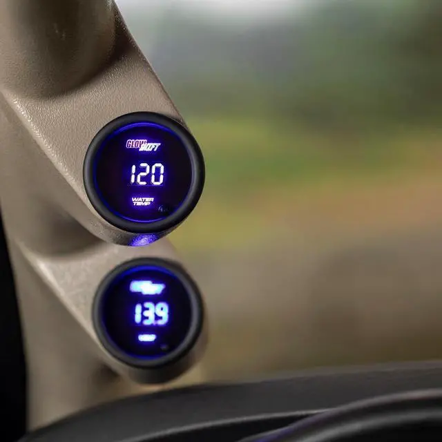 Alt view image 3 of 6 - 10 Color Digital 300F Water Coolant Temperature Gauge Kit - Includes 1/8-27 NPT Electronic Sensor & Wi - Multi-Color LED Display - Tinted Lens - for Car & Truck - 2-1/16" (52mm)