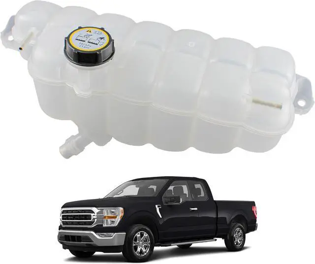 Main image of Engine Radiator Coolant Overflow Reservoir Tank With Cap Compatible With 2015-2021 Ford F-150 2018-2021 Ford Expedition 2018-2021 Lincoln Navigator Replaces FL3Z-8A080-A 603-318 FL3Z8A080A