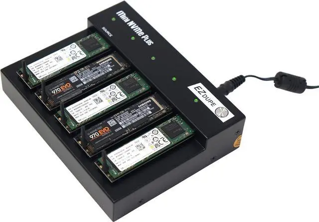 Main image of 1 to 4 M.2 Duplicator - M.2 NVMe / M2 SATA NGFF (PCIe/ACHI NVMe) B Key, M Key, B+M Key 2230 2242 2260 2280 Module Internal SSD Cloner Copier 45MB/Sec MiniNVMe Plus
