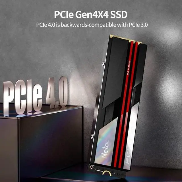 Alt view image 6 of 7 - 2TB PCIe 4.0 NVMe SSD M.2 2280 Internal Solid State Drive with Heatsink SLC Caching Speed up to 7,000MB/s High-Performance for PCs Desktop, Works with PS5, Heat Control Easy to Install- NV7000