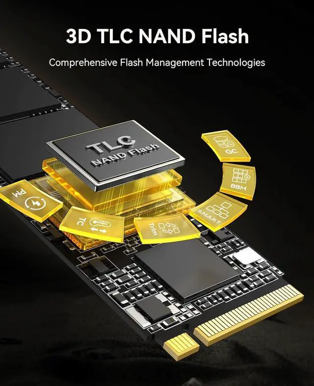 Alt view image 4 of 7 - Industrial SSD 1TB M.2 NVMe SSD, PCIe 4.0 Drive with 7100MB/s Read Speed, Advanced Data Security and Innovative Heatsink, for Edge Computing, Industrial PC, Personal Laptop and PS5 - IG740PRO