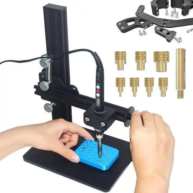 Main image of Vertical Heat Pressing Machine,Heat Set Insert Tool,Brass Inserts 3D Printing,Heat Set Insert tip for Thread Knurled Nut M2/M3/M4/M5/M6(1/4)/M8
