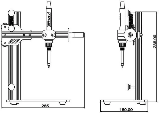Alt view image 6 of 7 - Vertical Heat Pressing Machine,Heat Set Insert Tool,Brass Inserts 3D Printing,Heat Set Insert tip for Thread Knurled Nut M2/M3/M4/M5/M6(1/4)/M8