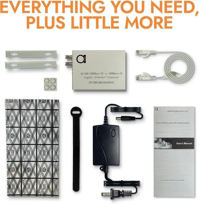 Alt view image 2 of 7 - Multimode ST Gigabit Fiber Media Converter - Built-in ST Fiber Module 550 m (0.34 Miles) 850 nm - to UTP Cat5e 10/100/1000 RJ-45  Auto Sensing Gigabit or Fast Ethernet - Jumbo Frame - LLF Support