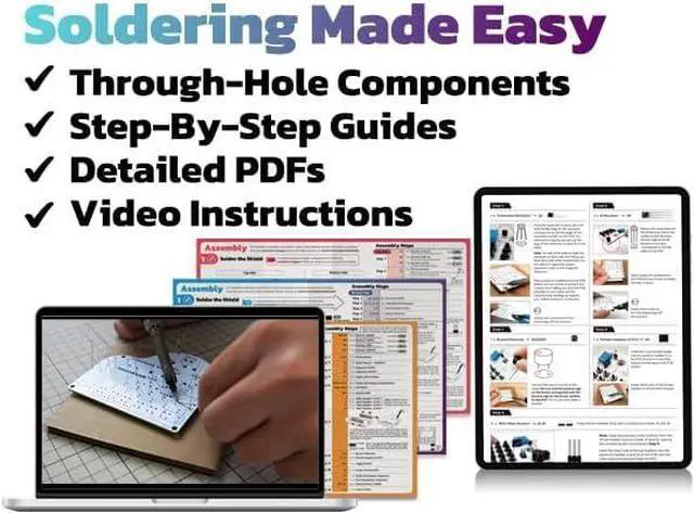 Alt view image 2 of 6 - Testudo: Solde Practice Kit, 3 Builds, Multiple Projects + USB C Microcontroller,  IDE Compatible Electronics Starter Kit for Beginners, Makers, Adults & Teens, Included eBook