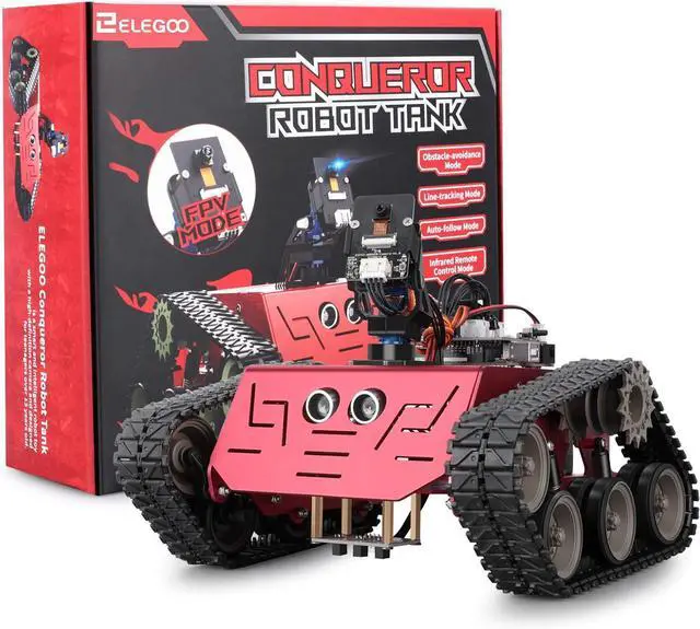Alt view image 7 of 7 - Conqueror Robot Tank Kit with UNO R3 for  Robotics for Kids Ages 8-12 12-16 STEM Science Kits Coding Robots Toys for 8+ Year Old Boys Girls Teens Circuits Enginee Building Project