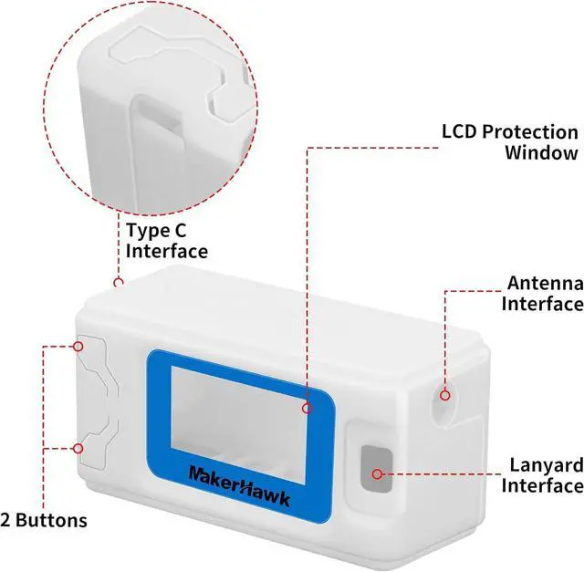 Alt view image 3 of 7 - 2 Set ESP32 LoRa V3 Development Board + Upgraded N30 Protect Case - with 915MHz Antenna and SX1262 LoRa V3 Devices for Meshtastic  LoRawan IOT