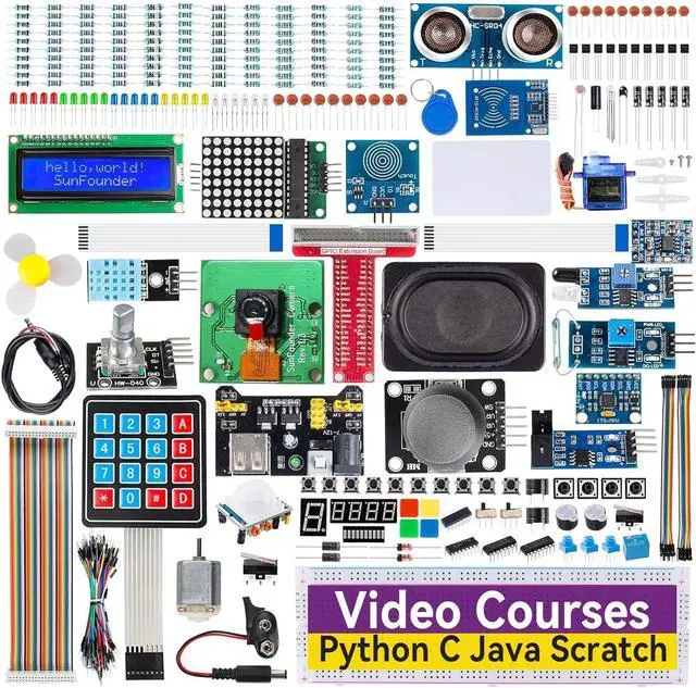 Main image of Raphael Ultimate Starter Kit for  5 4 B 3B B+ 400, Zero 2 W, RoHS Compliant, Python, C Java, Online Tutorials & Video Courses for Beginners ( NOT Included)