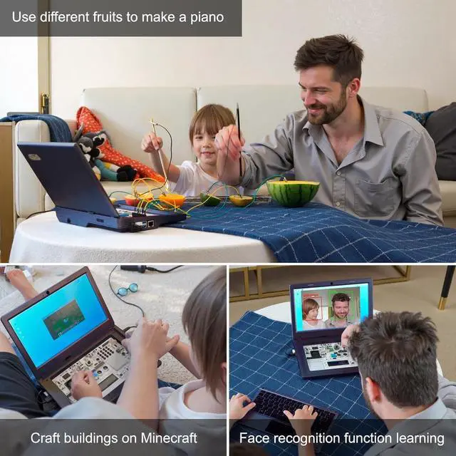 Alt view image 2 of 7 - for  5 8GB Kit, with Pi 5 8GB Single Board Computer, Crowpi2 - All in One Kit for  Laptop with 11.6inch Display, Learning Programming Kit with Sensors (8GB RAM)