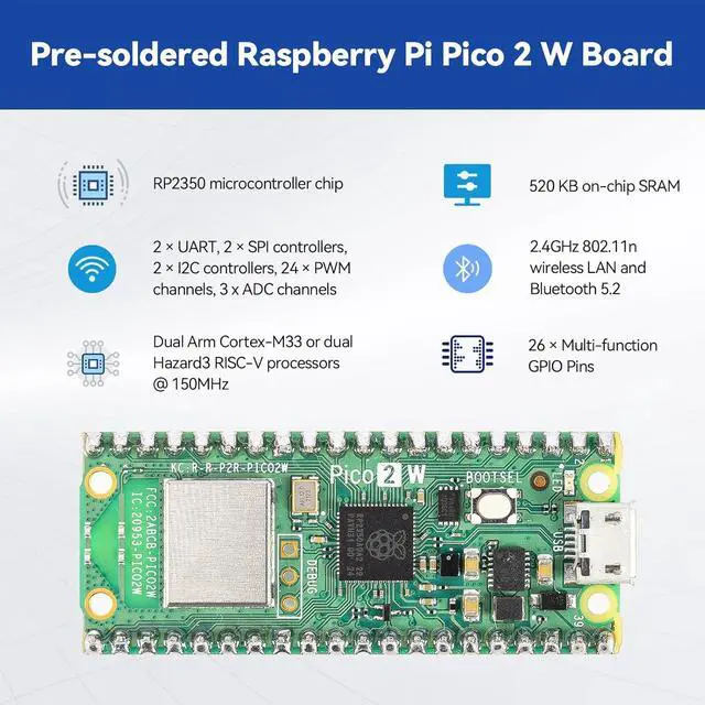 Alt view image 4 of 7 - Pico 2 W Ultimate Starter Kit with 110+Video Courses Online Tutorials, 96 Projects (16 IoT Projects), MicroPython, C++ (Compatible with  IDE)