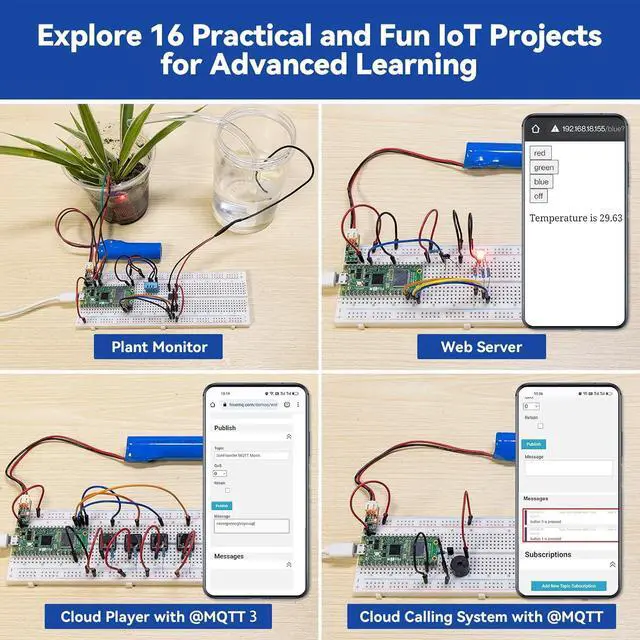 Alt view image 7 of 7 - Pico 2 W Ultimate Starter Kit with 110+Video Courses Online Tutorials, 96 Projects (16 IoT Projects), MicroPython, C++ (Compatible with  IDE)