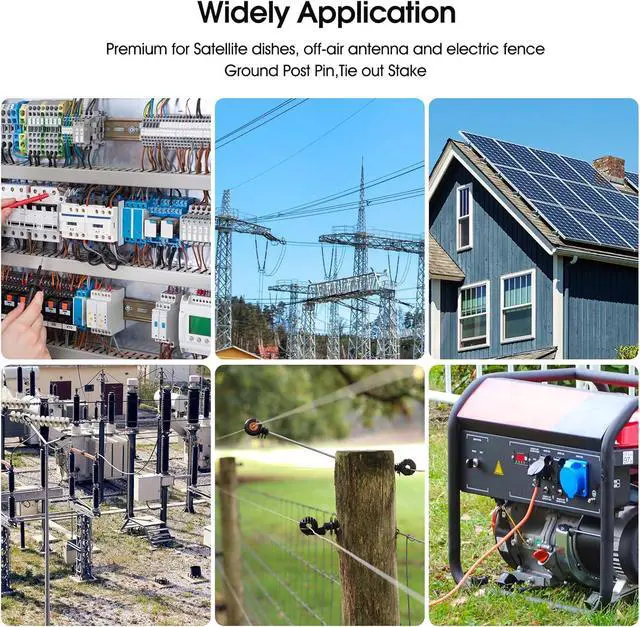 Alt view image 6 of 6 - Portable Grounding Rod with 10' Long Flexible Bonding Wire with Copper Clip