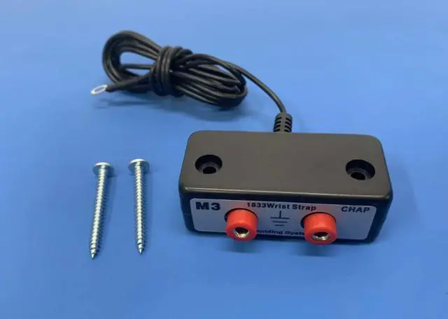 Alt view image 4 of 4 - ESD-Dissipative Mat Kit - Heat Resistant, Two Layer Natural Rubber - with a Wrist Strap, Grounding Cable, and Dual Bench Grounding (2ft x 5ft, Royal Blue)