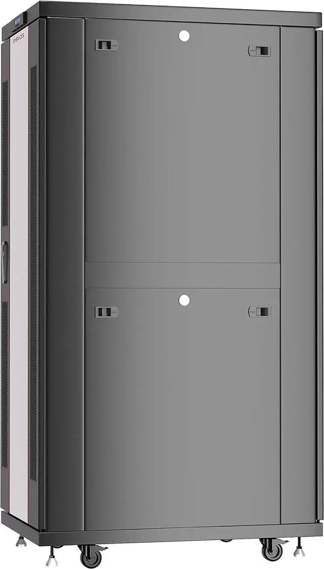 Alt view image 6 of 7 - Server Rack Network Cabinet Locking Deep Server Cabinet 39-Inch Depth Floor Network Rack on Wheels Portable Computer Cabinet (32U (24" w x39 d x67))