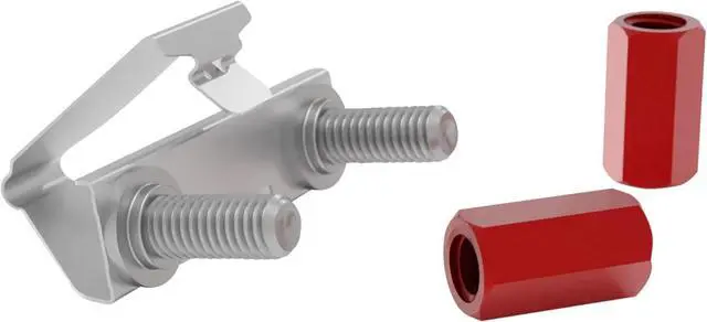 Alt view image 4 of 7 - /dev/Mount - Toolless Installation Cage Nut Alternative Device Mount Screws for Patch Panels, Computer Cabinets, Servers, and Network Racks - for 19 Rails, Supports 15kg - 50-Pack