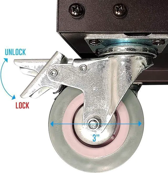Alt view image 4 of 7 - AxcessAbles RK 30U Rack-Mount Cabinet Case w/Caster Wheels Compatible with 10-32 (USA 5mm & European 6mm) Rack Standards for AV, DJ, Home Theater, Network, Server, Computer, Electronics