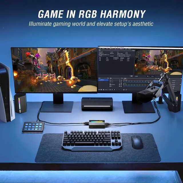 Alt view image 7 of 7 - Fifine  Video Capture Card, HD 1080 60fps for Audio Video, Gaming, Live Streaming, 4K HDMI to USB Card Compatible with PS4/Windows/Mac OS/Switch/Xbox-V3