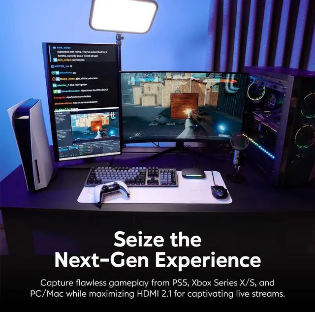 Alt view image 5 of 7 - HDMI Capture Card 2.1 for Streaming and Gaming, VRR Support and HDR 4K Capture Card for Xbox, PS5, PS4, Nintendo Switch 2 -GC553G2 Live Gamer Ultra 2.1