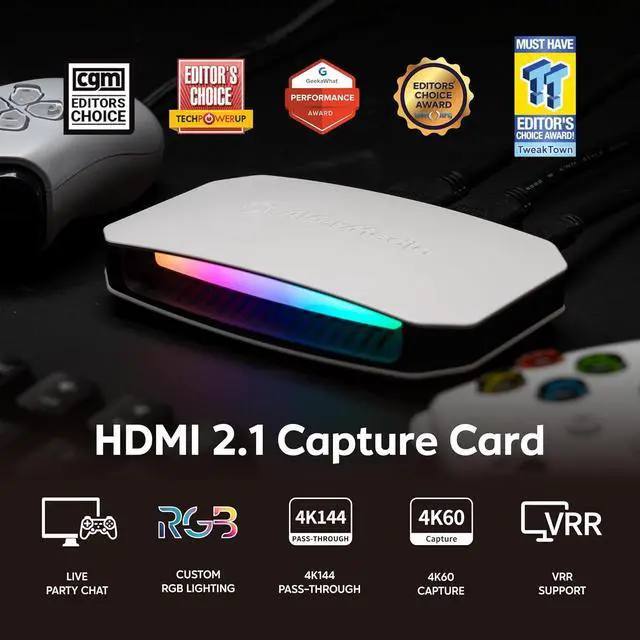 Alt view image 6 of 7 - HDMI Capture Card 2.1 for Streaming and Gaming, VRR Support and HDR 4K Capture Card for Xbox, PS5, PS4, Nintendo Switch 2 -GC553G2 Live Gamer Ultra 2.1