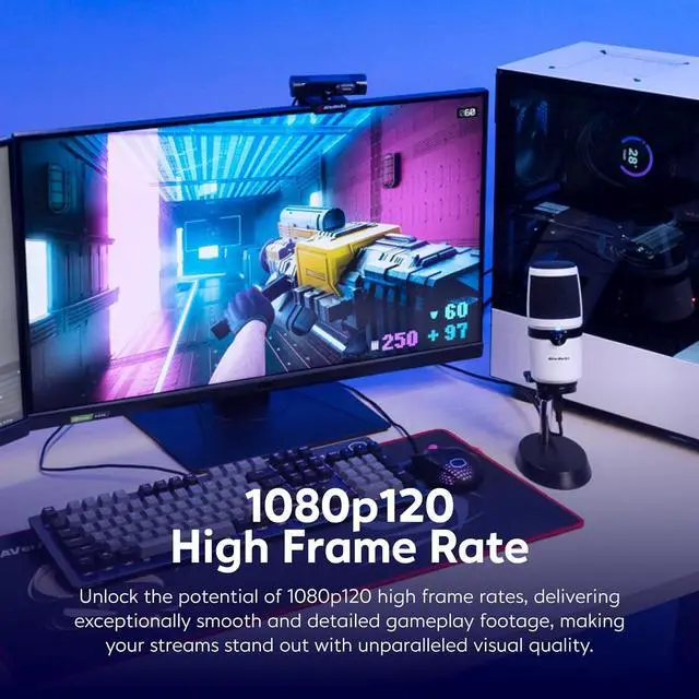 Alt view image 6 of 7 - HDMI Capture Card for Streaming and Video Gaming, 4K60 Pass-Through with Ultra-Low Latency on PS5, PS4 Pro, Xbox Series X/S, Xbox One X, Switch Games - GC571 Live Streamer Ultra HD