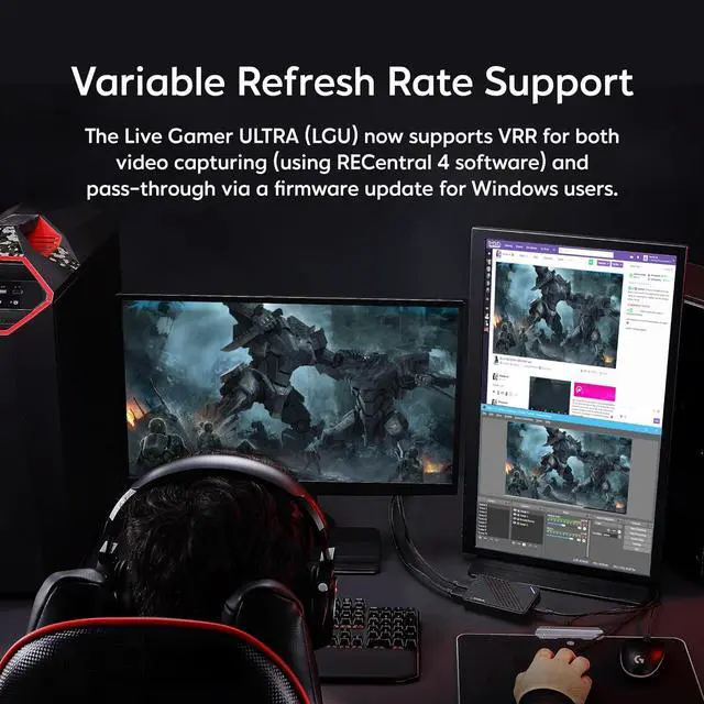 Alt view image 5 of 7 - Live Gamer Ultra GC553  4K60 HDR Pass-Through, 4K30 Capture, Low Latency for Xbox Series X/S, PS5, Switch, Windows 11/macOS 10.13
