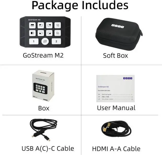 Alt view image 7 of 7 - GoStream M2 Capture Card, Dual 4K HDMI Input Capture Card for Streaming, USB 3.0 Audio Video Capture Card Record in 1080P 60FPS Low Latency, Compatible with PS5/PS4/Xbox/Switch in OBS, YouTube