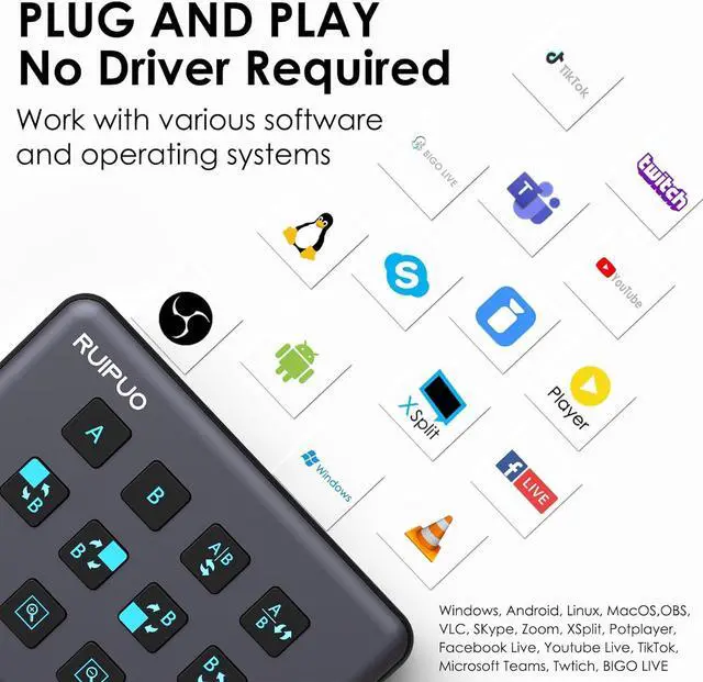 Alt view image 7 of 7 - HDMI Live Stream Switcher, 4K 60HZ Video Capture Card USB c HDMI to USB 3.0 Video Capture for Streaming,Podcasting,Compatible with PS5,PS4/Pro,Xbox Series X/S,Xbox One X/S,OBS