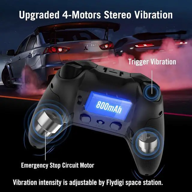 Alt view image 6 of 7 - Vader 4 Pro Controller Force Adjustment Lever Joystick, Hall & Micro Triggers, 1000Hz Report Rate, 4-Motor Stereo Vibration, 800mAh, Multi-Platform for PC/NS/Android/TV (No Xbox/PS)