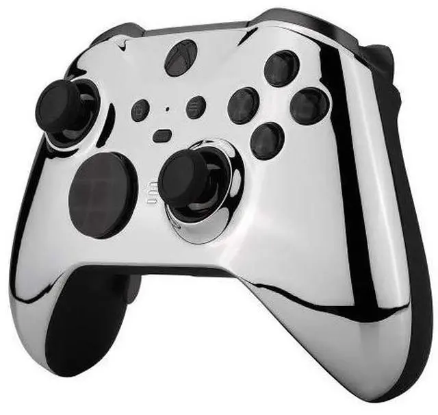 Alt view image 4 of 7 - MODDED Custom Controller Compatible with Xbox ONE Elite Series 2 (with 3.5 Jack) for All Major Shooter Games (Multiple Designs Available) (Chrome Silver)