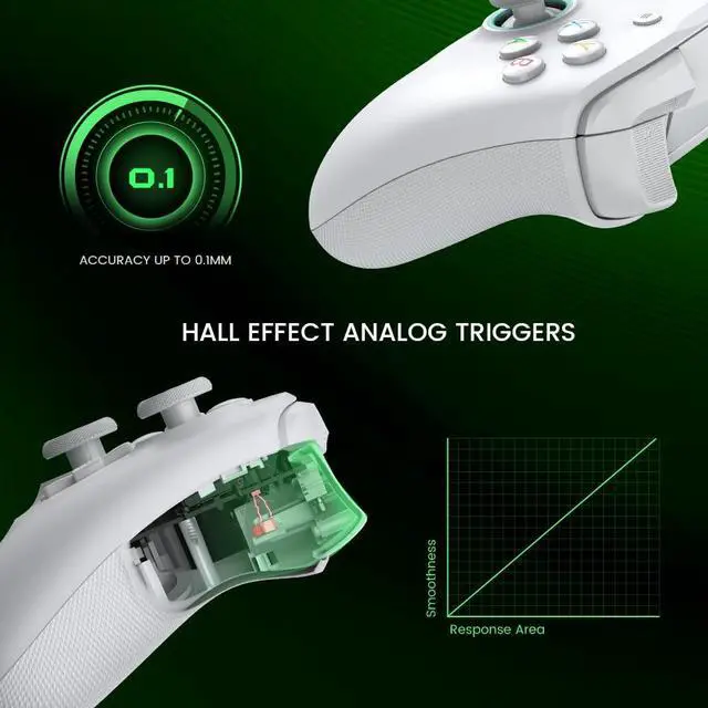 Alt view image 3 of 6 - G7 SE Officially Licensed Xbox One Controller With Hall Effect Sticks for Windows 10/11, Xbox One, Xbox Series X/S, PC Gamepad with 3.5mm Earphone Port, Programmable Back Button