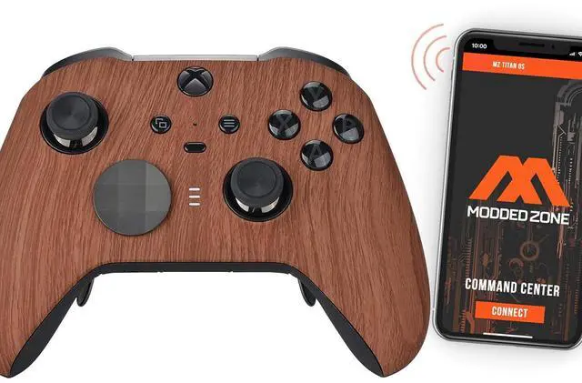 Main image of MODDED Custom Controller Compatible with Xbox ONE Elite Series 2 (with 3.5 Jack) for All Major Shooter Games (Multiple Designs Available) (Wooden)