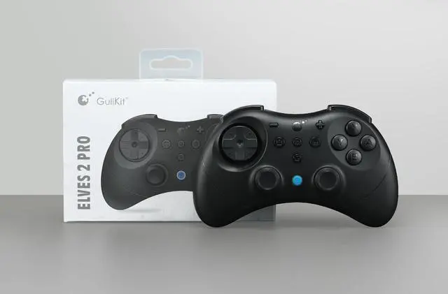 Alt view image 7 of 7 - GuliKit Elves 2 Pro Wireless Gaming Controller for Switch/Switch 2,Windows,iOS & Android, Hall Effect Joysticks,1000Hz Polling Rate,Magnetic Vibrator for HD,Super Haptic, Rotary Rumble,Protective Case