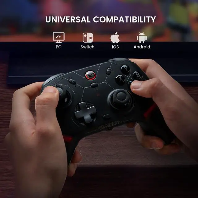 Alt view image 3 of 7 - GameSir Cyclone 2 Multiplatform Wireless Controller- TMR Electromagnetic Joysticks&Hall Effect Switch triggers,6-axis Gyro Gaming Controller for Switch/PC/iOS/Android/Steam - Black