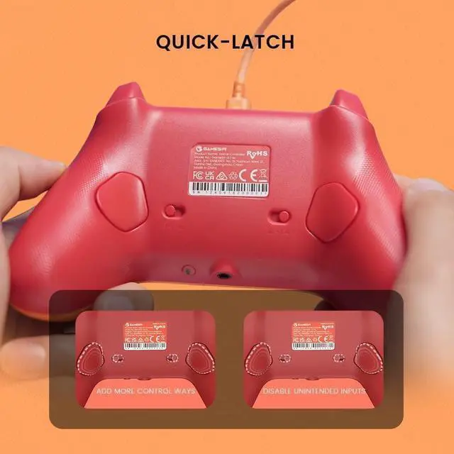 Alt view image 5 of 7 - G7 SE Wired Controller for Xbox Series X|S, Xbox One & Windows 10/11, Plug and Play Gaming Gamepad with Hall Effect Joysticks/Hall Trigger, 3.5mm Audio Jack (Orange)
