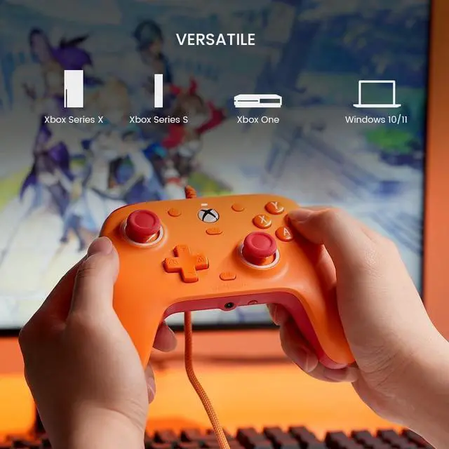 Alt view image 7 of 7 - G7 SE Wired Controller for Xbox Series X|S, Xbox One & Windows 10/11, Plug and Play Gaming Gamepad with Hall Effect Joysticks/Hall Trigger, 3.5mm Audio Jack (Orange)