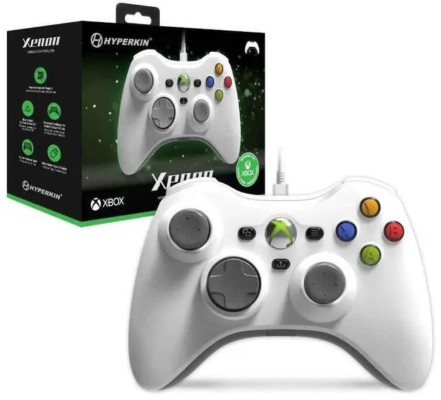 Alt view image 5 of 6 - Officially licensed Xbox 360 Controller replica for use with Xbox Series X|S, Xbox One, Windows 10|11, PC, Video Game Controller, 3.5MM Audio Jack, Impulse Triggers, Plug and Play Gaming Gamepad