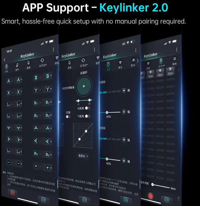 Alt view image 7 of 7 - G3V2 Bluetooth Controller for Pc/Switch/Ios/Android, Hall Effect Joysticks, RGB Lighting Gaming Controller,2 Programmable Buttons,1000mah Battery With Charging Station, Pink