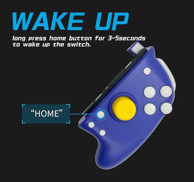 Alt view image 3 of 7 - Joy Pad Controller for Switch/Switch OLED, Wireless Joy Con Switch Controller with Back Map ButtoTurbo/Motion Control (Blue) alps joystick