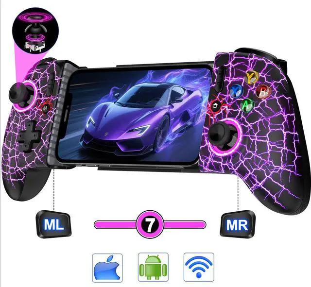 Main image of Anti-DriftWireless Mobile Gaming Controller for iPhone/Android, Hall Joystick&Trigger Bluetooth Phone Controller, Handheld Game Console Quality - For Cloud Gaming,Genshin Impact,Roblox,Call of Duty