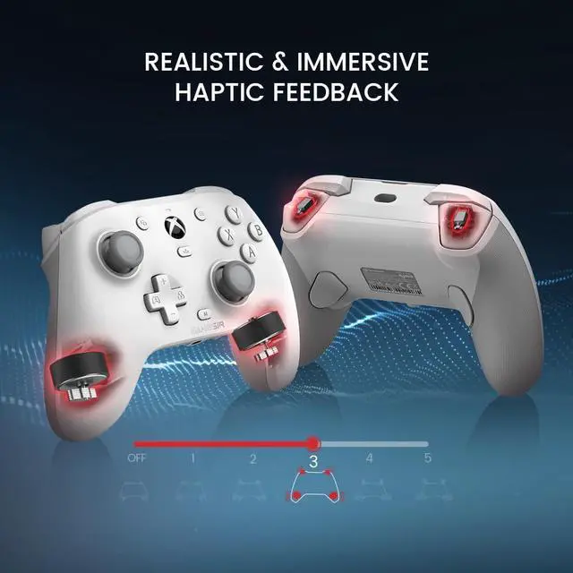 Alt view image 6 of 7 - G7 HE Wired Xbox Controller, Officially licensed Controller for Xbox Series X|S, Xbox One, Windows 10|11, PC, Video Game Controller with Hall Effect Sticks (White)